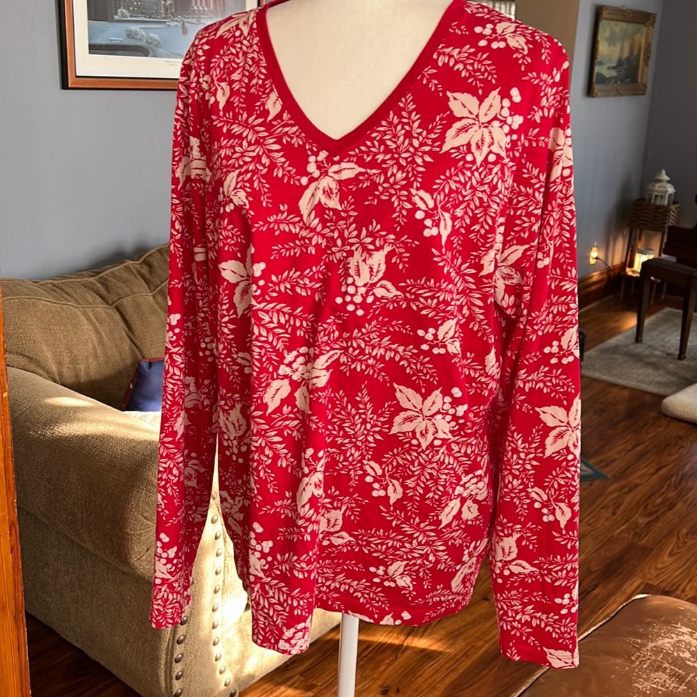 Land’s End Relaxed Fit VNeck Sz L